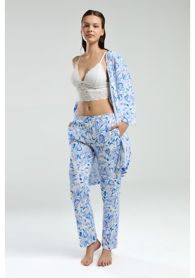 Arnetta Kadın Beyaz 3lü Pijama Takımı Beyaz