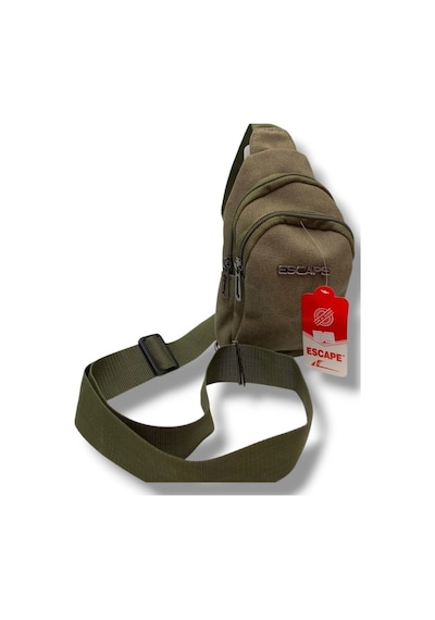 Escape 3520-25 Kanvas Kumaş Orta Boy Askılı Çapraz Çanta Haki