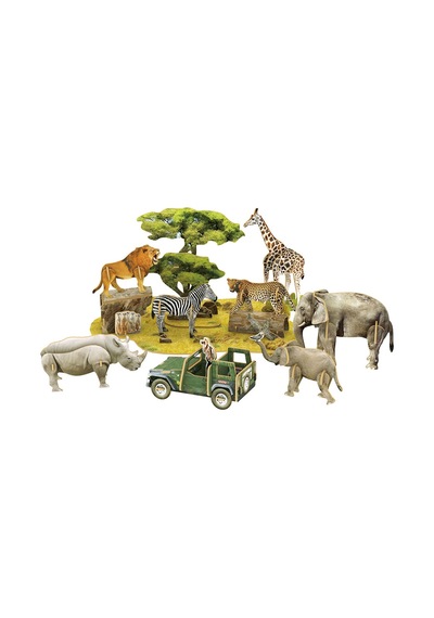 Cubic Fun 3d Puzzle National Geographic Kids - Afrika Yaban Hayatı