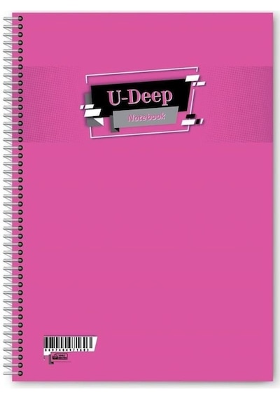 U-deep Pp Kapak Spiralli A4 72 Yaprak Kareli Defter 12'li Paket