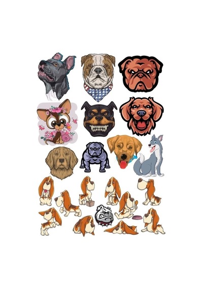 Köpek Sticker Set-4 13 Parça Telefon, Tablet, Defter, Laptop Sticker