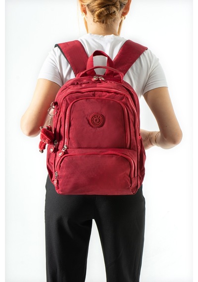 Ultra Hafif Çok Cepli Orta Boy Sırt Çantası Kırmızı Model: 571-4h