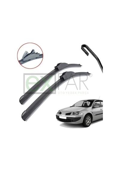 Renault Megane 2 Ön Cam Silecek Süpürgesi Takımı 2003 - 2005 Megan Ön Silecek
