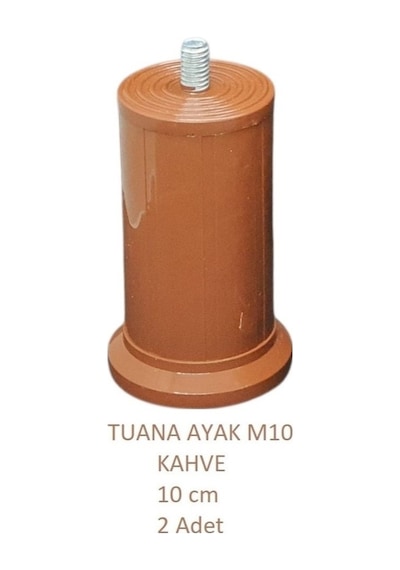 Tuana Ayak 10 cm M10 Cıvatalı Kahve (2 Adet)