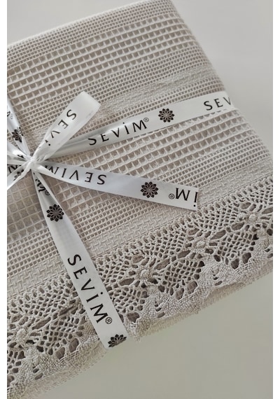 Kopanaki Dantelli Çift Kişilik Pike-210x230 Cm Tas Taş