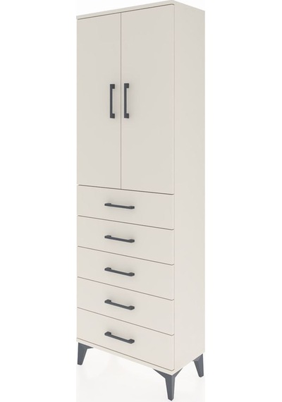 Arges Dolap 3 Raflı 5 Çekmeceli 2 Kapaklı 60x30x182 Aytaşı-ay... Aytaşı