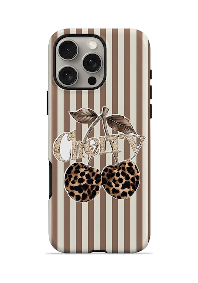 Velvoria Valestra Cherry Leopar Apple Apple iPhone Uyumlu 16 Pro Max Magsafe Koruma Kılıfı Valestra Magline - Cherry Leopar
