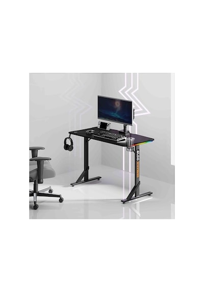 Rgb Aydınlatmalı 112x60 Cm Profesyonel Oyuncu Masası, Siyah 120x60 Rgb Aydınlatmalı 112x60 Cm Profesyonel Oyuncu Masası, Siyah 120x60