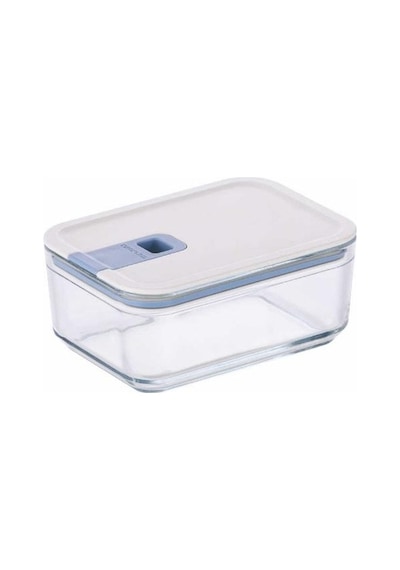 Neoflam Perfect Seal Dikdörtgen Cam Saklama Kabı 1100 ML Beyaz