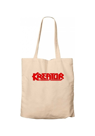 Kreator Logo Red Krem Kanvas Bez Çanta Krem