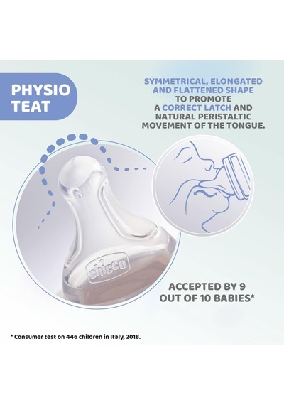 Physio Vakumlu İçecek Şişesi, Yumuşak Silikon Ve Yumuşak Sense Kaplama, Altın Tutmaz, Rejenerasyonu Ve Sinirliliği Azaltır, Cam Şişe 240 Ml, 0 Ay+, Nötr Çok Renkli