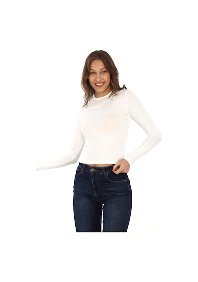 Likralı Pamuk Tişört-slim Fit -krem Bej