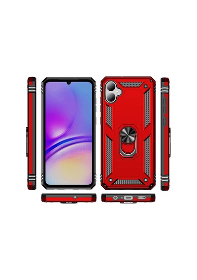 Galaxy Uyumlu A05 Kılıf Kamera Koruyucu Manyetik Standlı Tank Koruma Pazarplus Siyah