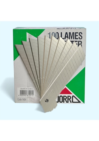 Zorro 1404 Geniş Maket Bıçağı Yedeği 18mm 14 Kırımlı 100 Adet