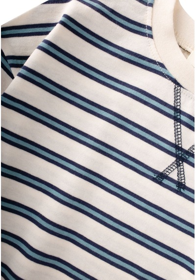 Cigit Oversize Mevsimlik Geniş Kesim Pantolon Takım 2-7 Yaş Lacivert Çizgili