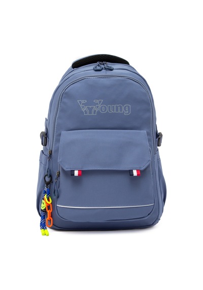 Kaff Young 51585 Blue Mavi Unisex Çok Cepli Anahtarlık Aksesuarlı Suya Dayanıklı Sırt Çantası
