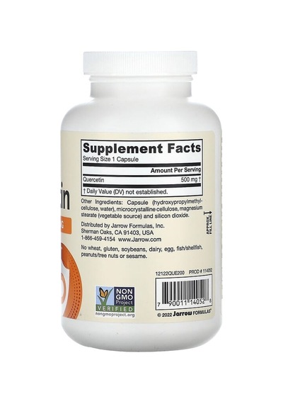 Jarrow Formulas, Quercetin, 500 Mg, 200 Veggie Capsules