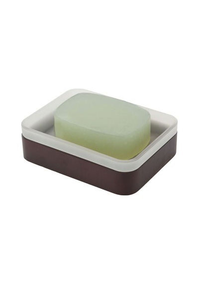Buççin Online Mağaza Sabunluk Buz Desenli 12x8x3cm Banyo Seti Cam Kahverengi Çok Renkli