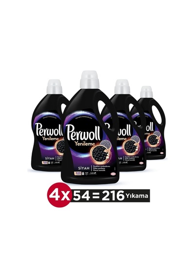 Perwoll Siyah Renkliler için Sıvı Çamaşır Deterjanı 54 Yıkama 4 x 2.97 L