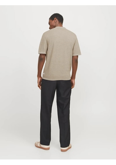 Jack & Jones Jjegeorge Knit Polo Ss Sn Erkek T-shirt-32817 Krem