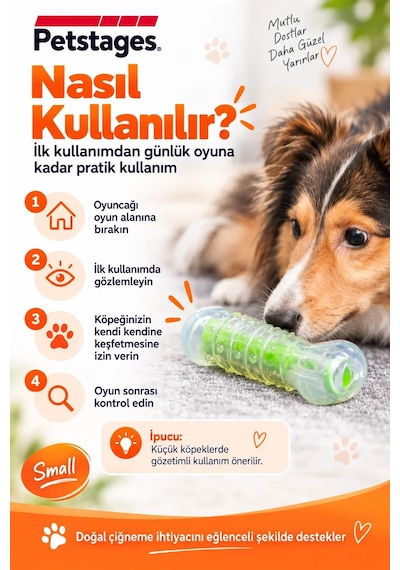 Petstages Crunchcore Bone Çıtırtılı Kemik Şeklinde Köpek Çiğneme Oyuncağı Small