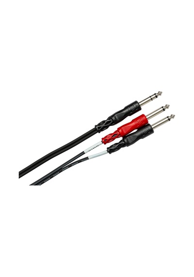 Hosa 1/4 İnç Trs M - Dual 1/4 İnç Ts M Insert Kablo 1 M Stp-201