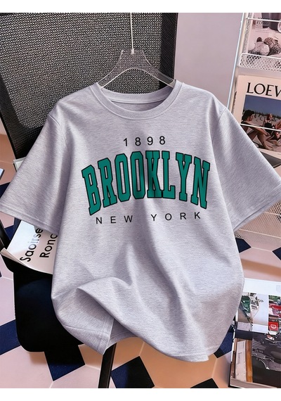 Noıssey Urban Pop Graphic Kadın Tişört Koleksiyonukod 5116 Gri