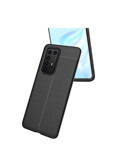 Huawei P40 Pro Kılıf Zore Niss Deri Desenli Silikon Kılıf