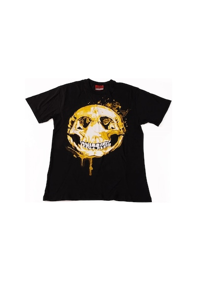 Golden Skull Tişört Siyah Çok Renkli