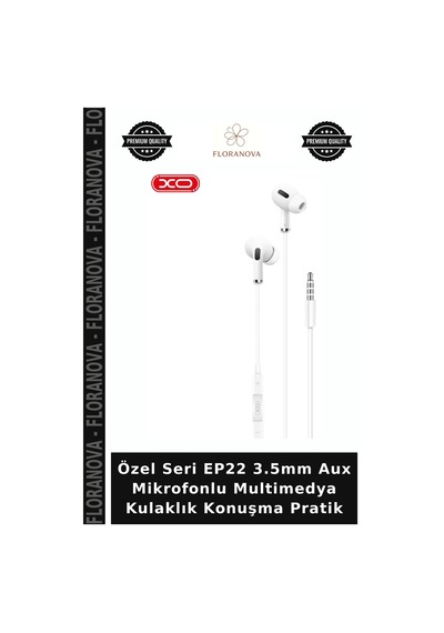 Özel Seri Ep22 3.5mm Aux Mikrofonlu Multimedya Kulaklık Konuşma Pratik