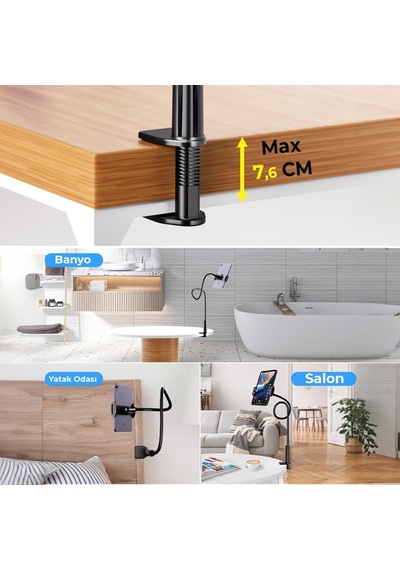 Juo Jfh70-b 70 Cm Akrobat Esnek Tablet Ve Telefon Tutucu Stand