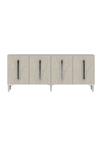 Ka1810bts Rany Konsol ,tv Sehpası Beyaz-traverten-silver 180cm