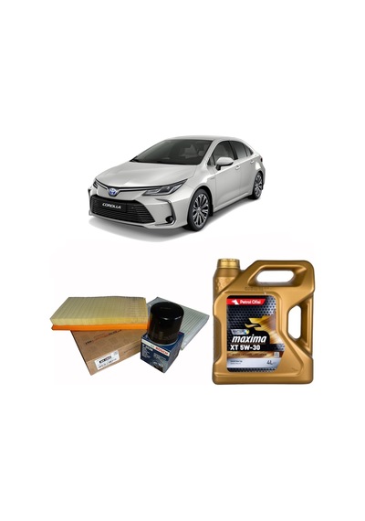 2019-2022 Toyota Corolla 1.2 1.5 1.6 Benzinli Motorlar İçin Yağ Bakım Seti Po 5w 30 3'lü Filtre Seti+motor Yağı