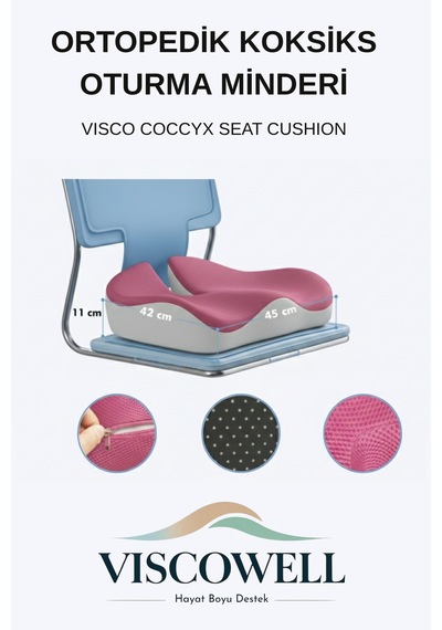 Visco Coccyx Oturma Minderi Ortopedik Koksiks Kuyruk Sokumu Visco Minderi Ev Araba Ofis İçin