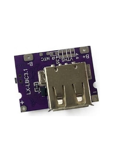 5v 3.1a Led Göstergeli Type-c 18650 Li-po/li-ıon Pil Şarj Ve Yükseltici Boost Modülü