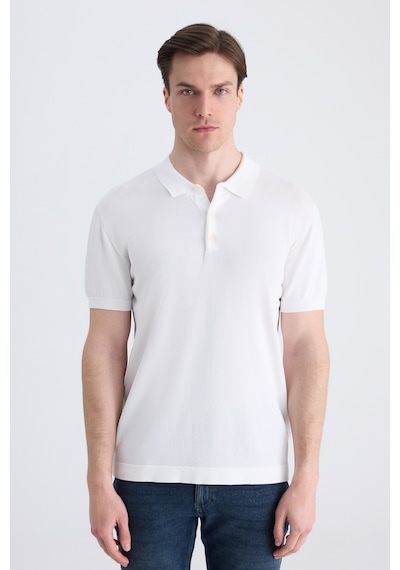 D's Damat Ds Damat Slim Fit Beyaz Düz Örgü Yazlık Rayon Triko T-shirt 4hf069421001m 801