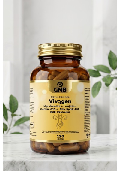 Gnb Vivogen Miyo-inositol, L-arjinin, Koenzim Q10, Alfa Lipoik Asit, Bitki Ekstresi Ve Vitamin İçeren Takviye Edici Gıda 120 Kapsül