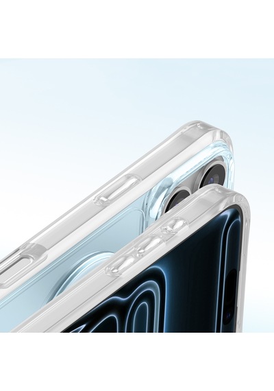 İphone 18 Pro Max Uyumlu Kılıf M-safe Şarj Özellikli Zore Paris Mova Sert Pc Kapak Mavi