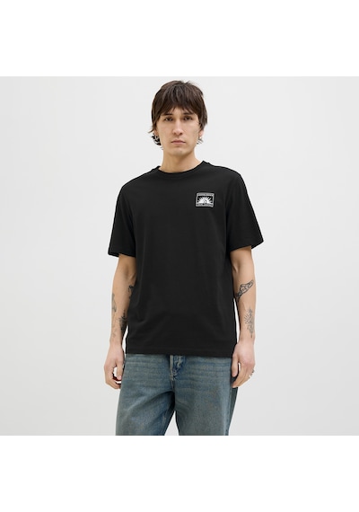 Jack & Jones Jack&jones One Color Summer Erkek Siyah Yuvarlak Yaka Tişört Siyah