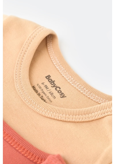 BabyCosy Organik 2li Kısa Kollu Badi 001