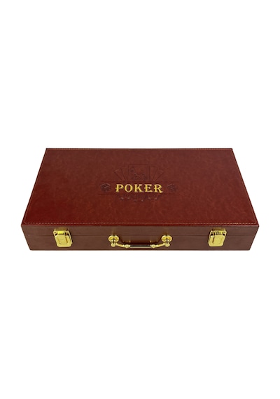 Deri Çantalı Poker Seti 300 Parça Chip Ve 2 İskambil Kağıdı Destesi