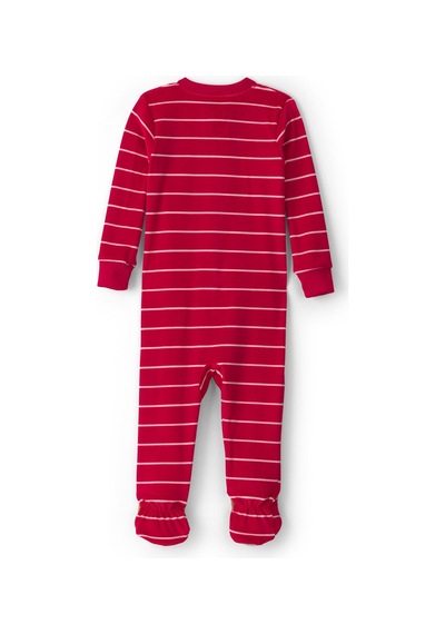 Carter's Erkek Bebek Kadife Çizgili Fermuarlı Patikli Tulum Kırmı Kırmızı