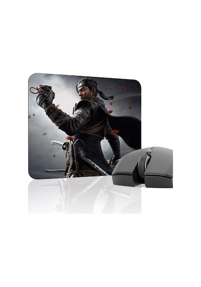 Ghost Of Tsushima Kaymaz Dikişli Kauçuk Oyuncu Mousepad V3 - 22x18 Gaming Mouse Pad Fare Altlığı