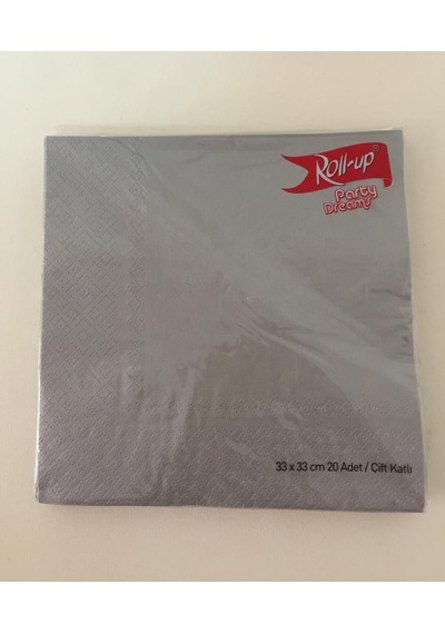 Roll-Up Party Dreams Silver Peçete 20'li 33 x 33 CM