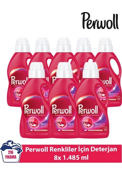 Perwoll Yenileme Renkliler 8x 1.485 Ml 216 Yıkama set-hnkdtj-5231-6180 1485 ML