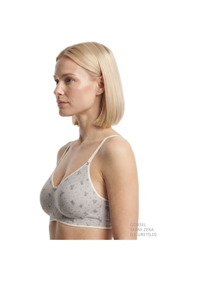 Cottonill Seamless Bra - Mireva Gri Lazer Kesim Rib Dokulu Ayıcık Desenli Balensiz Kadın Sütyen Cottonill Seamless Bra - Mireva Gri Lazer Kesim Rib Dokulu Ayıcık Desenli Balensiz Kadın Sütyen