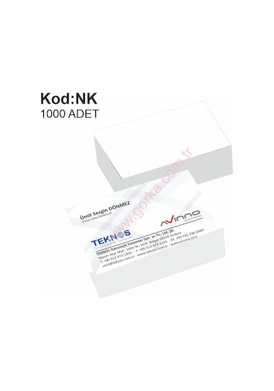 1000 Adet Kartvizit-tek Yüz-250 Gr Bristol