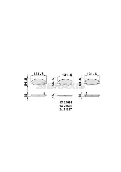 Honda Cıvıc Ön Fren Balatası 92-95 / Cıvıc 96-00 1,4 / Cıty 06-08 Braxıs Ab0040