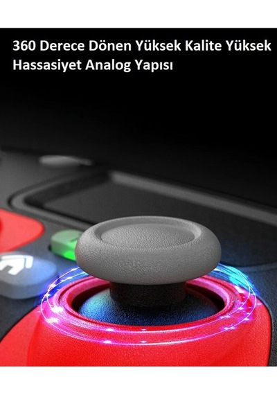 Kablosuz Wireless Ps4 Android Apple Uyumlu iOS Switch Pc Six-axis Oyun Kolu Joystick Mavi