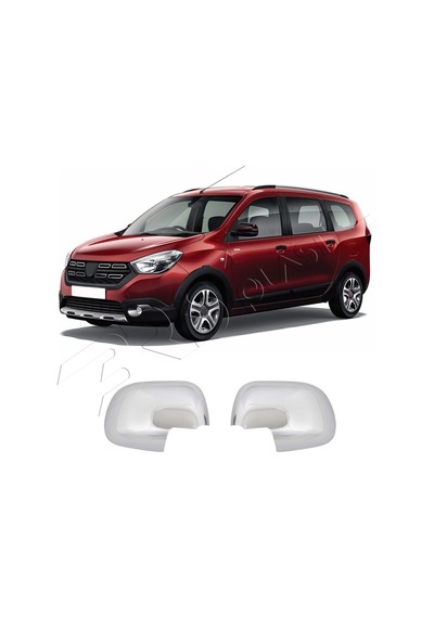 Dacia Lodgy Uyumlu 2012-2022 Ayna Kapağı 2 Parça Abs Krom Kaplama